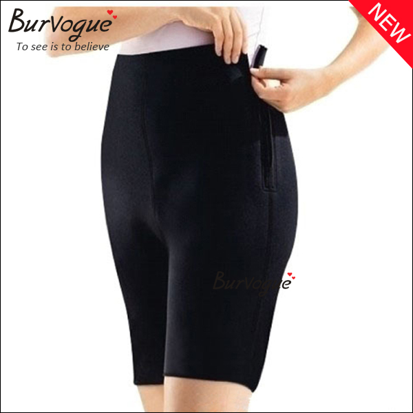 black running shorts high waist workout control pants -16023