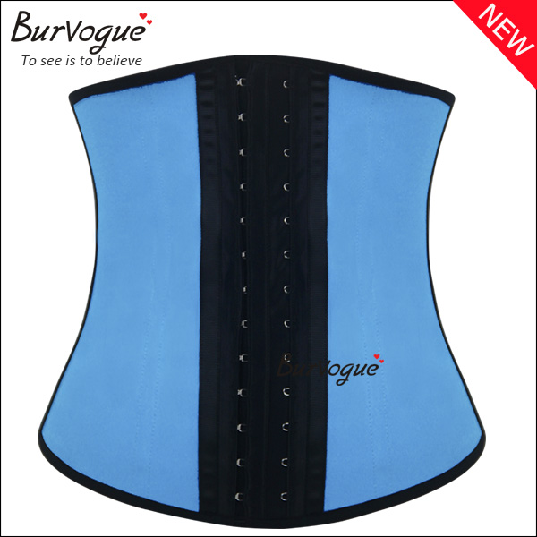 fashion latex under bust corset steel bone waist trainer-21421