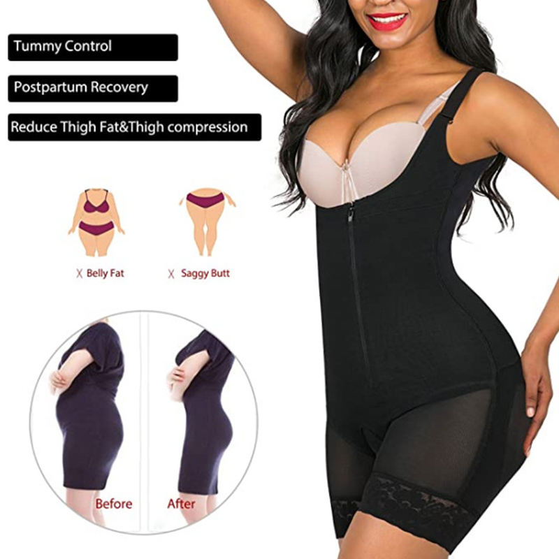 Bodysuit Women Body Shaper New Zipper Shapewear High Compression