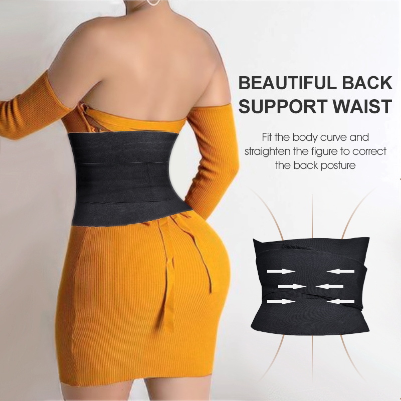 VAIDUE Waist Belt Elastic Band Weight Loss Flat Belly Belt For Women & Men  Body Shaper Invisible Wrap Waist Trainer For Plus Size Tummy Control Belt