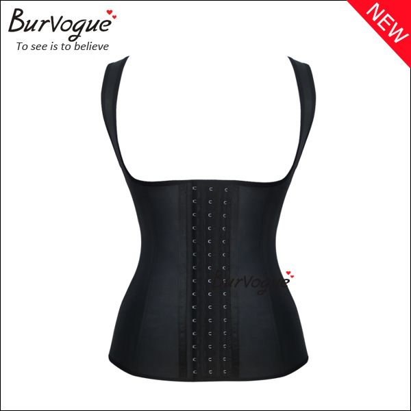 new-black-latex-steel-boned-waist-training-underbust-corset-21434