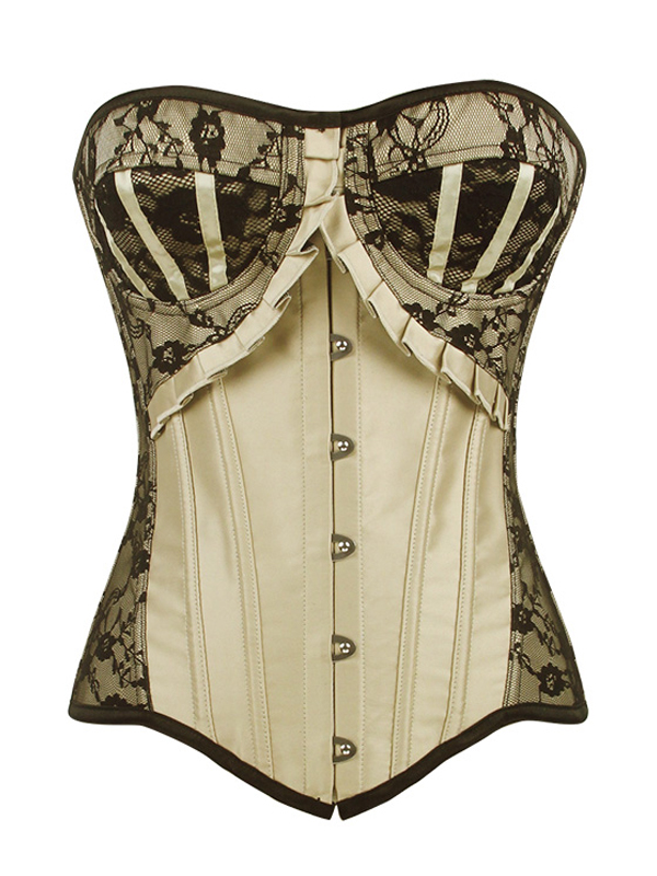 Buy Wholesale Fashion Skin Lace Ruffle Cheap Bustier Corset Tops