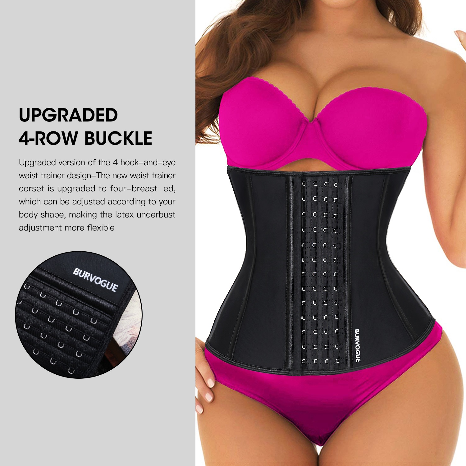 Waist Trainer for Women Seamless Invisible Latex Corset Wrap Under Clothes  Long Torso Plus Size Stomach Tummy Shapwear Fat Burn