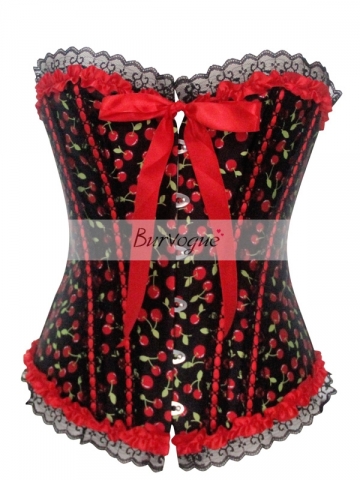 Adorable Cherry Pattern Corset With Cheap Prices