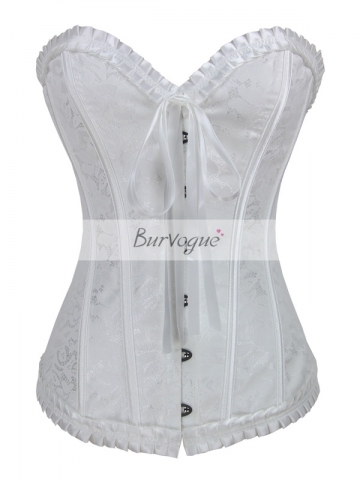 Top sale Wonderful White Wedding Overbust Corsets
