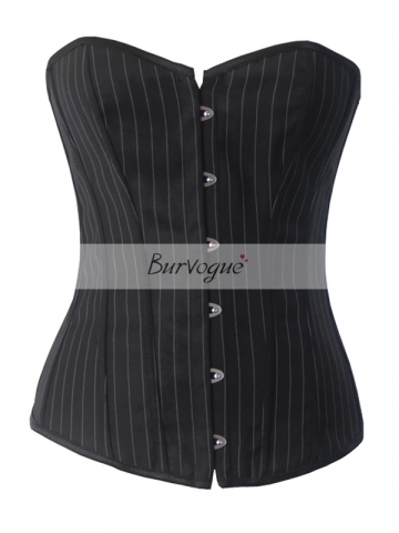 Lady Personality Black Overbust Cotton Corset