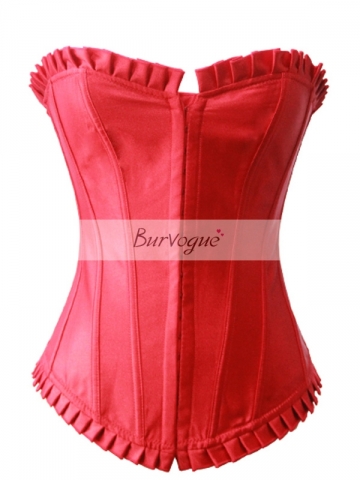 Good Quality Satin Classical Ladies' Overbust Red Corset