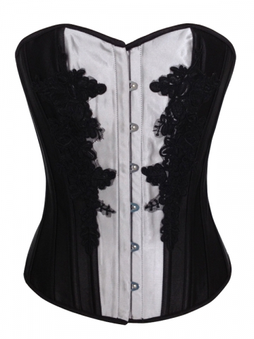 Wholesale Traditional Lace Satin Corset Tops
