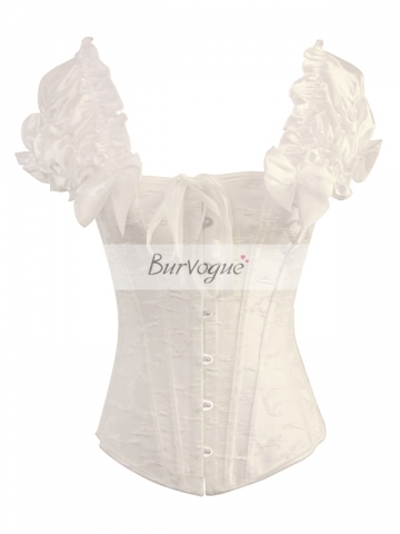 Steel Boned Elegant White bridal corsets bustiers