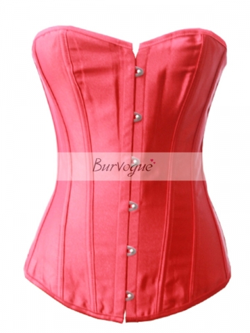 Super Beautiful Solid Red Hot Sale Overbust Corset