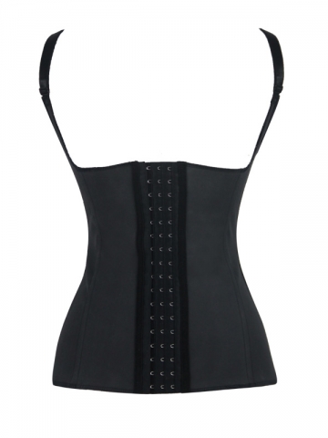 Black Latex Waist Shapers With Shoulder Strap Wholesale