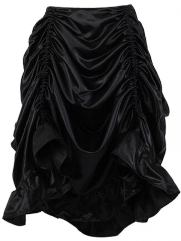 Women Gothic Steampunk Skirts Long Ruffle Corset TUTU Dress