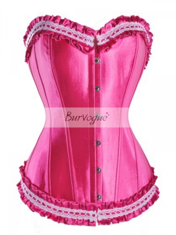 Fashion Classic Beautiful Hot Pink Overbust Corset