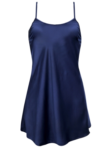 Blue Backless Lace Nightdress Satin Nightgowns For Women 
