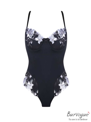 Embroidery Floral Slimming Bodysuits Body Shaper For Women