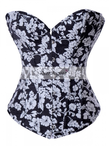 Vintage Floral Overbust Corset Bustier Wholesale 