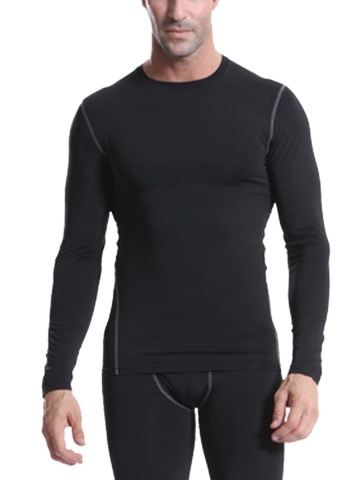 Mens Quick Dry Compression Sleepwear Long Sleeve Undershirts