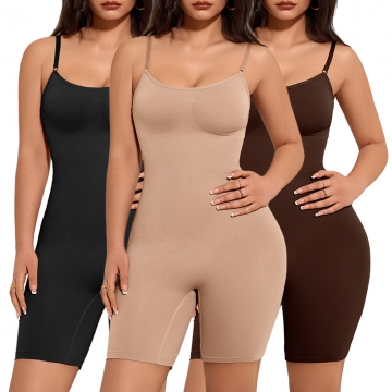 3pcs Seamless Waist Trainer Bodysuit Shapewear For Women