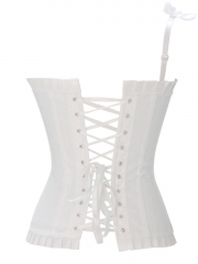 Elegant Rose Flower White Corset