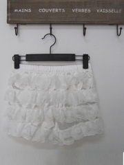 Super Beautiful Pure White Lace Culottes For Ladies