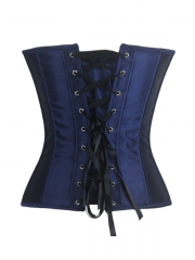 Elegant Bustier Outfits Overbust Blue Corset Tops For Women