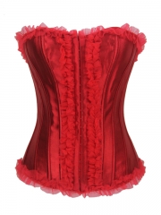 Red Corset Tops Overbust Body Shaping Women Corset