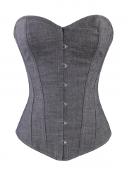 Plain Corset Tops Lady Denim Corset For Waist Training