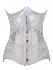 Satin With Lace Underbust Steel Bone Corset for Women