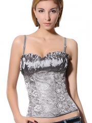 Noble Grey Party Queen  Overbust Outwear Corsset