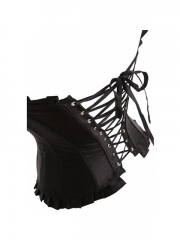 Hot Sale Elegant Black Satin Corset For Ladies