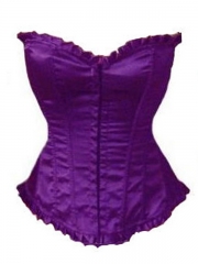 Hot Sale Elegant Black Satin Corset For Ladies