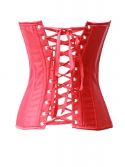 Super Beautiful Solid Red Overbust Corset Wholesale