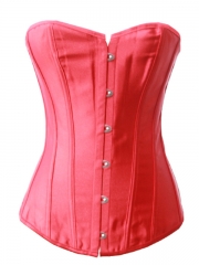 Super Beautiful Solid Red Hot Sale Overbust Corset