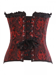 Fashion Traditional Chinese Totem Overbust Corset