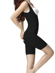 New Black And Skin Body Shpaer Slimming Bodysuit With Strap