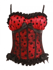 Hot Vintage Dots With Bra Strap Outwear Corset
