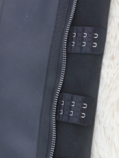 Front Metal Hook Black Zipper Latex Waist Training Corset