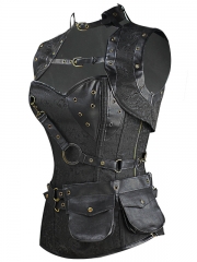Retro Gothic Steampunk Corset 12 Steel Boned Bustier Tops