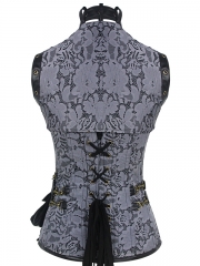 Retro Gothic Steampunk Corset 12 Steel Boned Bustier Tops