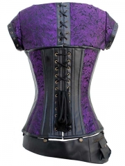 Gothic Leather Bustier 12 Steel Boned Steampunk Corset Tops 