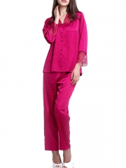 Soft Silk Long Sleeve Nightgown Set Gown Robes Wholesale