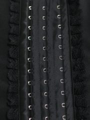 4 Steel Boned Lace Long Sleeve Latex Shaper Steampunk Corset
