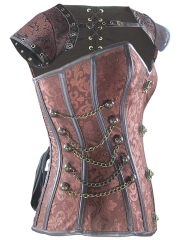 Gothic Steel Boned Steampunk Overbust Corset Tops Wholesale 