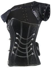 Women Gothic Steampunk Steel Boned Overbust Corsets Tops