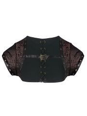 Plus Size Short Sleeve Gothic Steampunk Corset Jacket Bolero