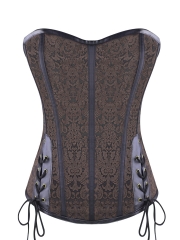 Women Steel Boned Overbust Gothic Steampunk Corsets Tops 
