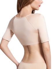 Woolen Short Sleeve Crop Tops Back Support Arm Body Shaper