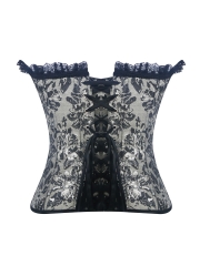 Jacquard Gothic Steampunk Overbust Corset Tops Wholesale