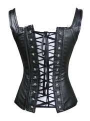 Leather Vintage Bustier Lace Overbust Corset Tops Supplier