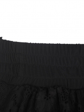 Black Elastic Gothic Irregular Long Lace Steampunk Skirts